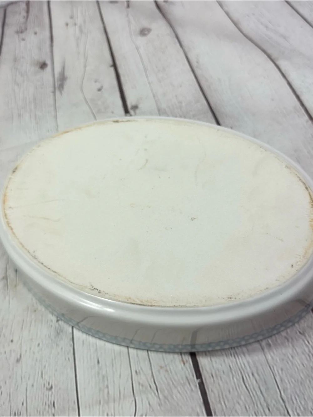 vtg 90s casserole baking dish Cottagecore spongeware rim farmhouse country